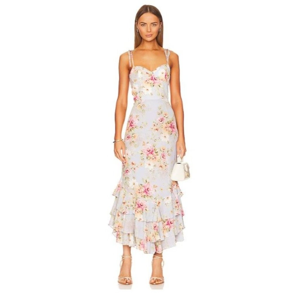 Yumi Kim Floral Maxi Dress - Pink and Cream